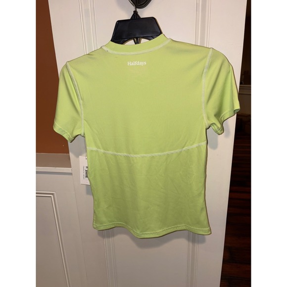 New Halfdays Womens Ribbed Short Sleeve T Shirt Pistachio Green Size S L XL - Picture 3 of 6